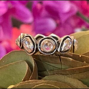 Silpada Cubic Zirconia ‘BRILLIANCE’ Sterling Eternity Band Ring SZ 6 R2807